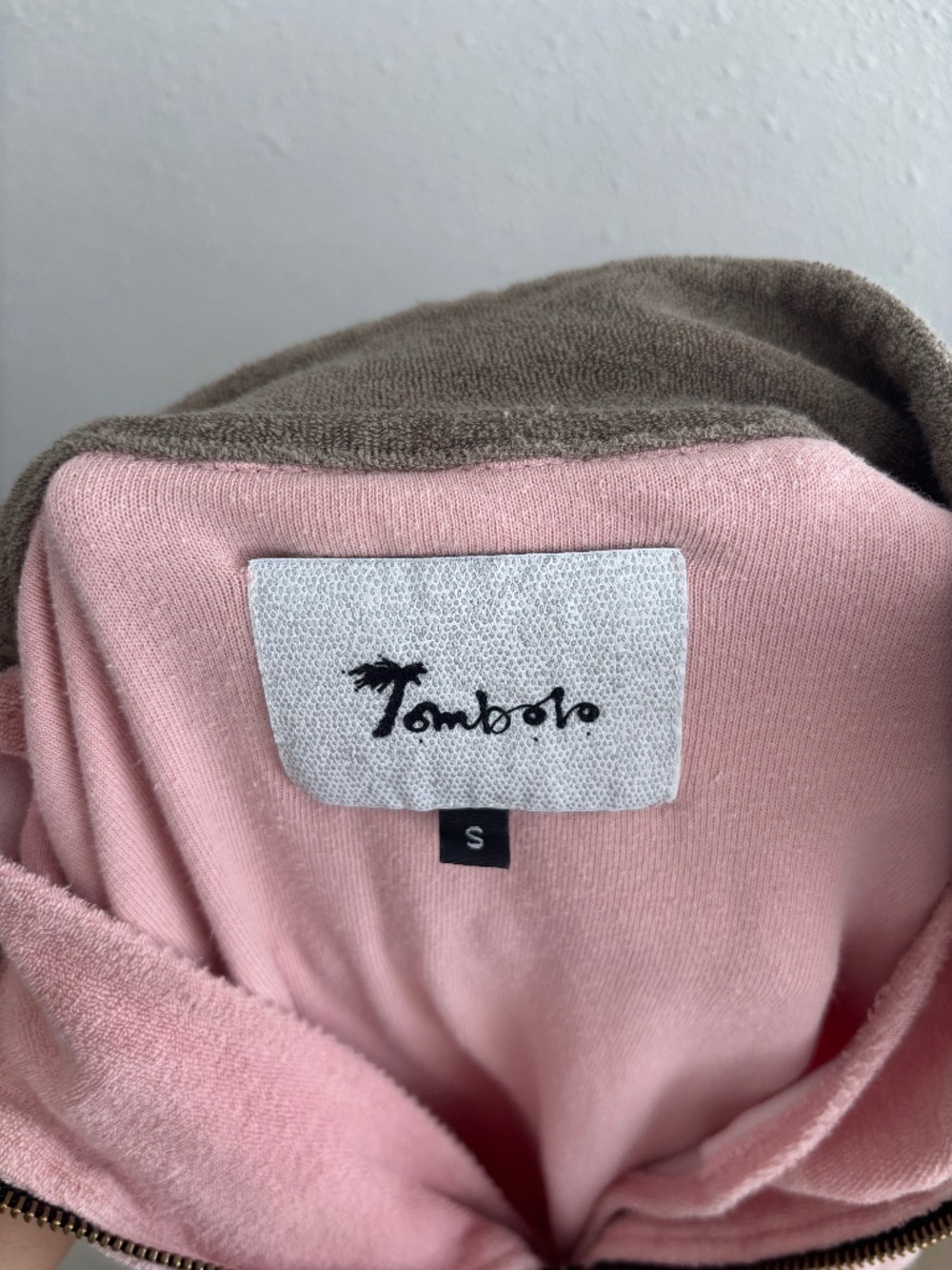 Tombolo 'Flamingo Tartare' Cabana Terrycloth Sweater - Size S - Picture 2 of 6